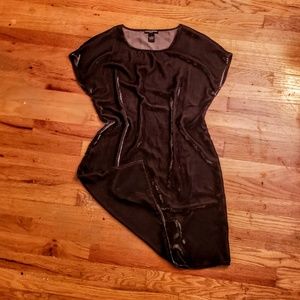 Grey/silver velvety work dress